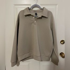 BRAND NEW Men’s DAZY Button Sweatshirt Size Medium Tan Long Sleeve